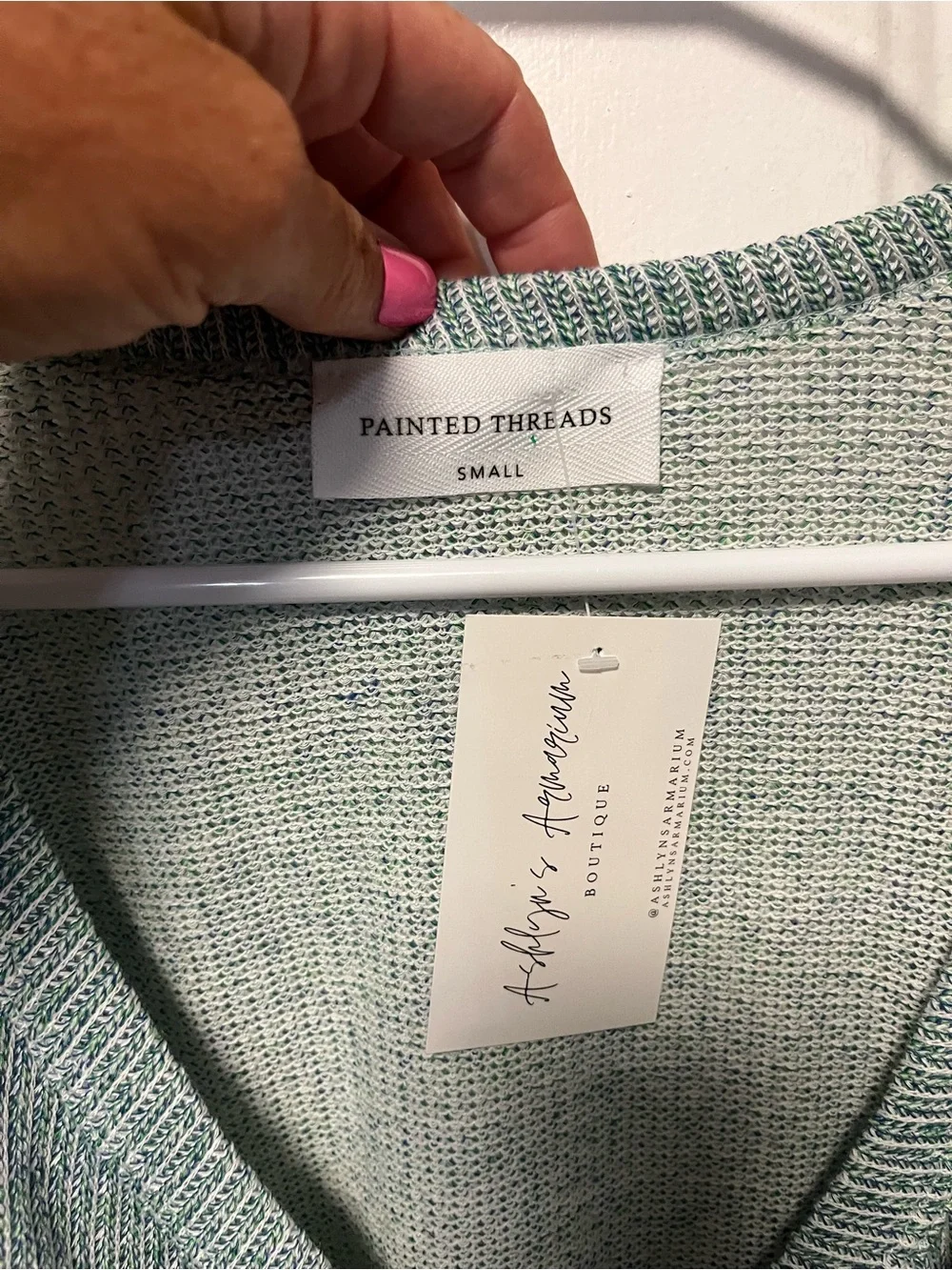 painted threads Sage Ribbed Wrap Crop Top - Picture 2 of 4